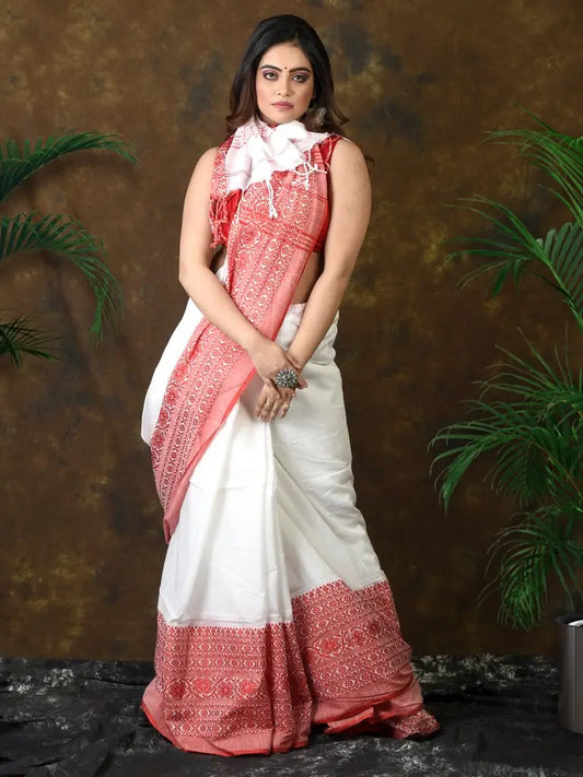 Krishnokoli begumpuri khadhi cotton saree