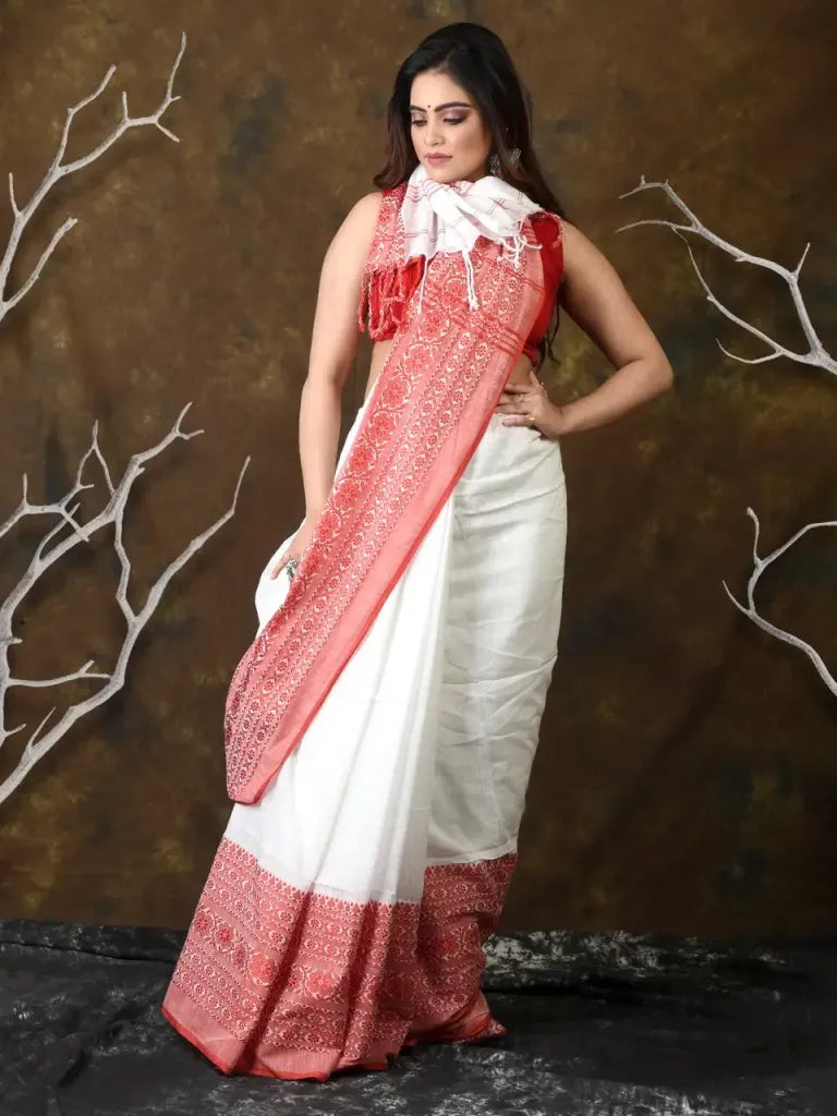 Krishnokoli begumpuri khadhi cotton saree