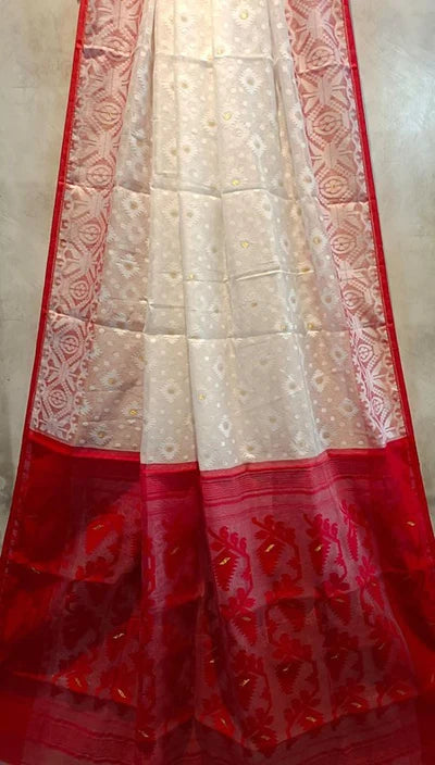 Jamdani Linen saree