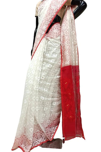 Jamdani Linen saree