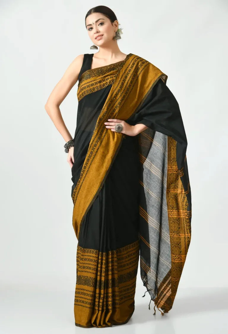 Krishnokoli begumpuri khadhi cotton saree