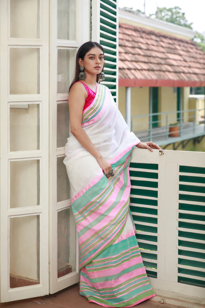 Krishnokoli begumpuri khadhi cotton saree