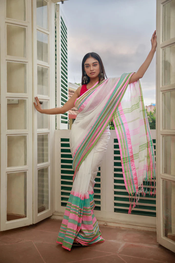 Krishnokoli begumpuri khadhi cotton saree