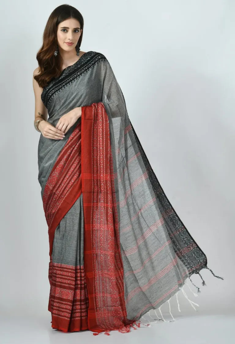 Krishnokoli begumpuri khadhi cotton saree