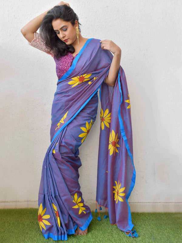 Sunflower mul cotton saree