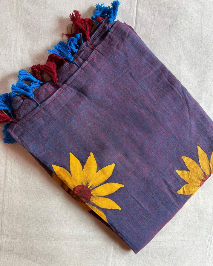 Sunflower mul cotton saree