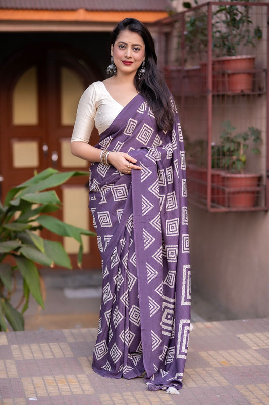 Ajmeri cotton Silk saree